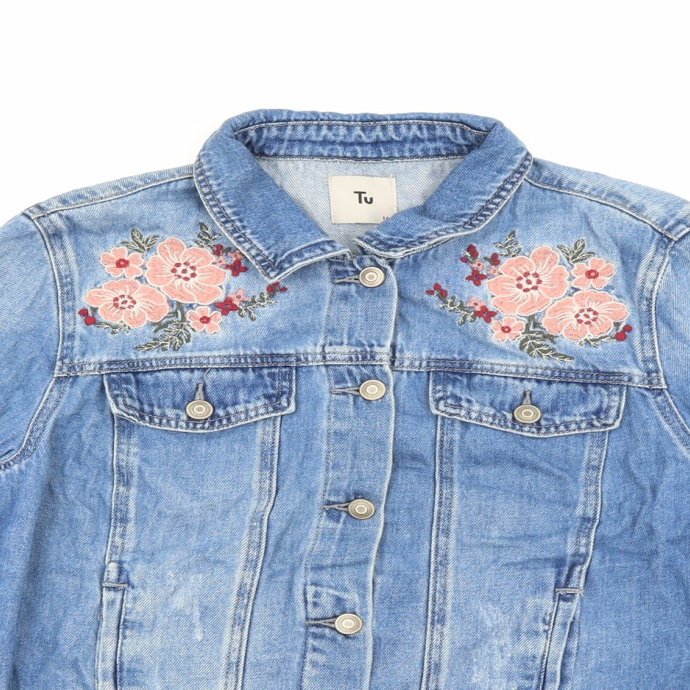 TU Womens Blue     Size 16  Button