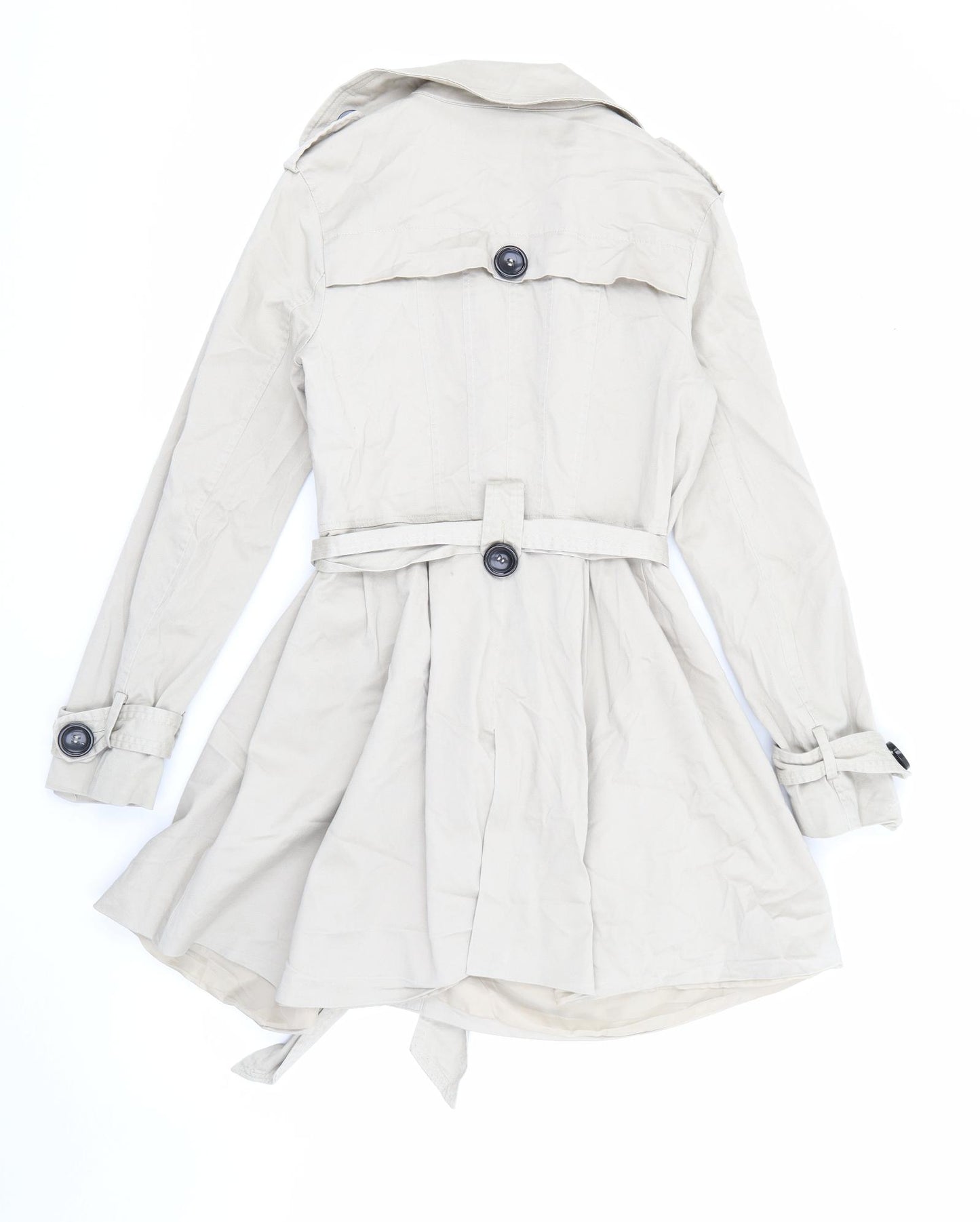 New Look Womens Beige   Trench Coat Coat Size 12  Button