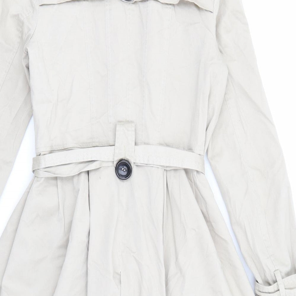 New Look Womens Beige   Trench Coat Coat Size 12  Button