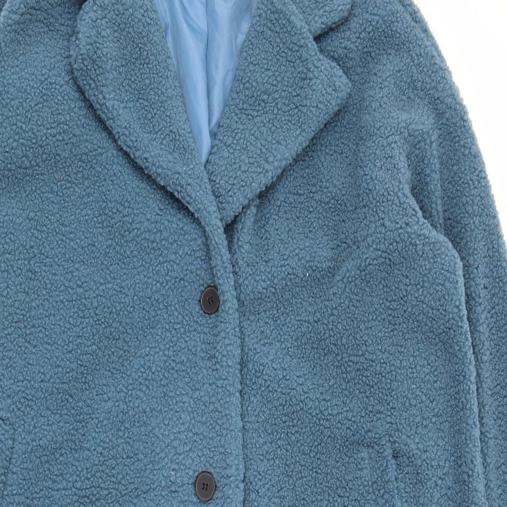 SheIn Womens Blue   Overcoat Coat Size 4XL  Button