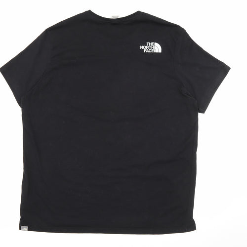 The North Face Mens Black  Cotton  T-Shirt Size 2XL Crew Neck