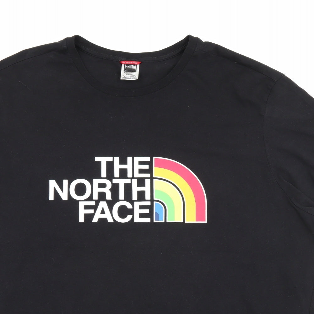 The North Face Mens Black  Cotton  T-Shirt Size 2XL Crew Neck