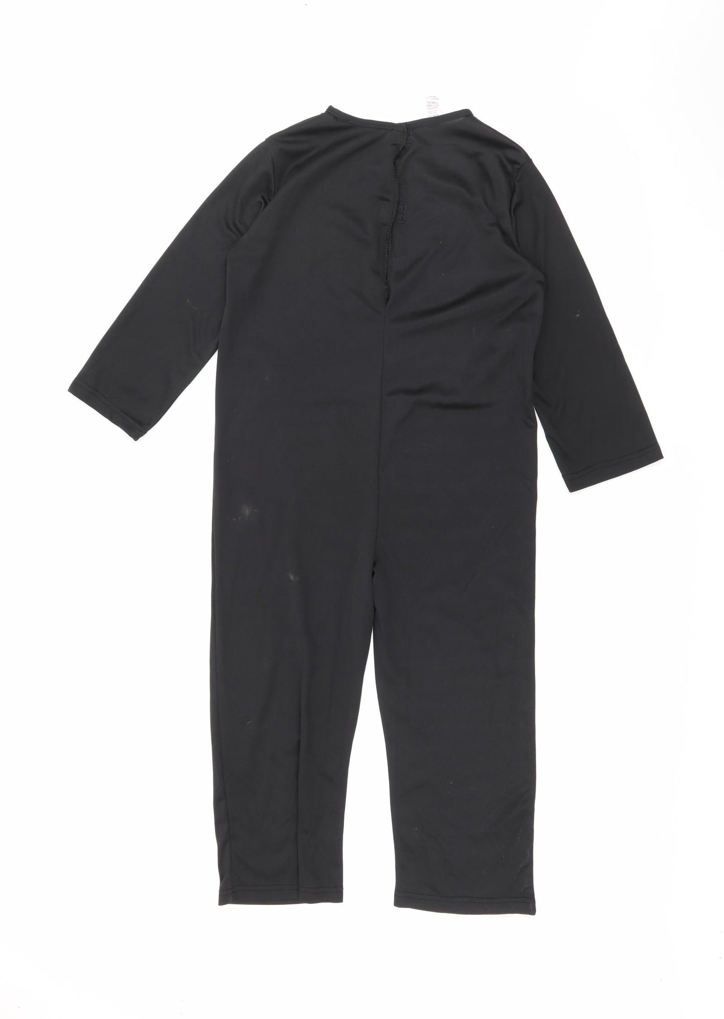 Halloween Boys Black Solid Polyester  One Piece Size 5-6 Years   - Skeleton Fancy Dress