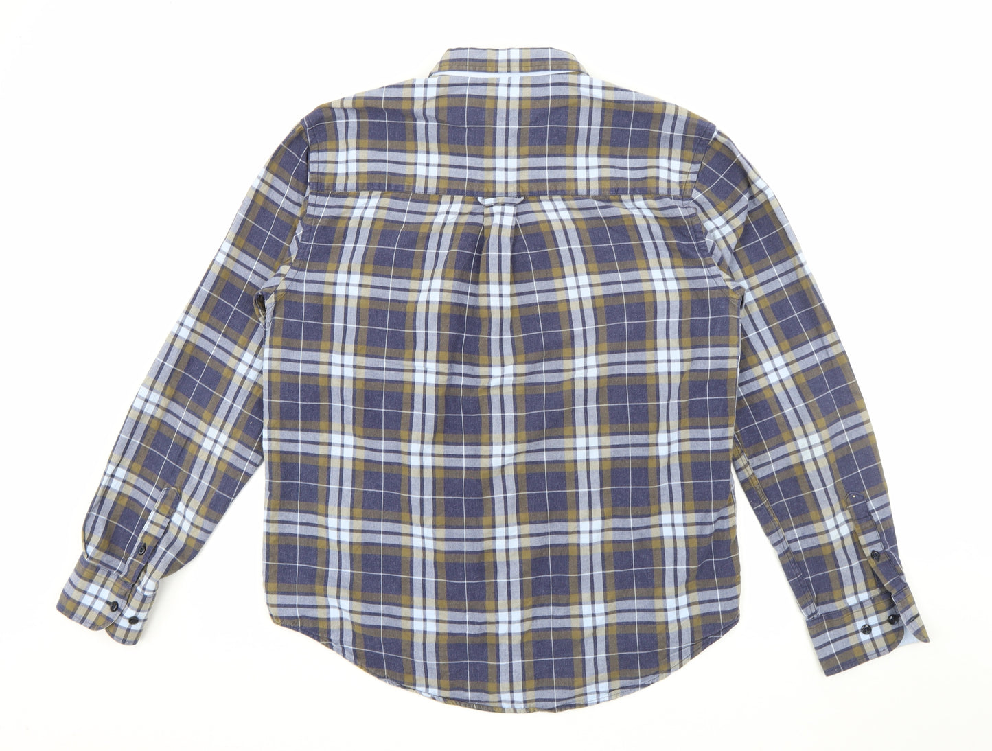 Jack Murphy Mens Black Plaid Cotton  Button-Up Size M Collared Button