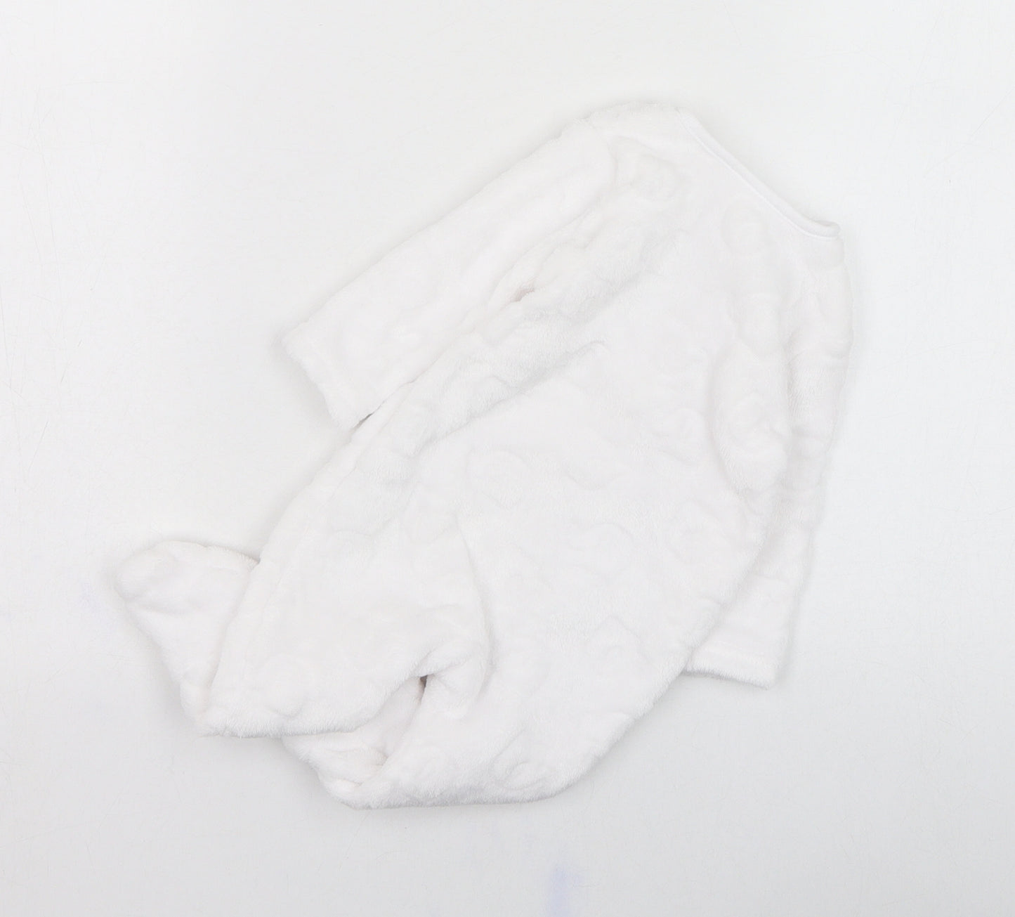 Dunnes Stores Baby White Solid Polyester Cami One Piece Size 0-3 Months  Zip