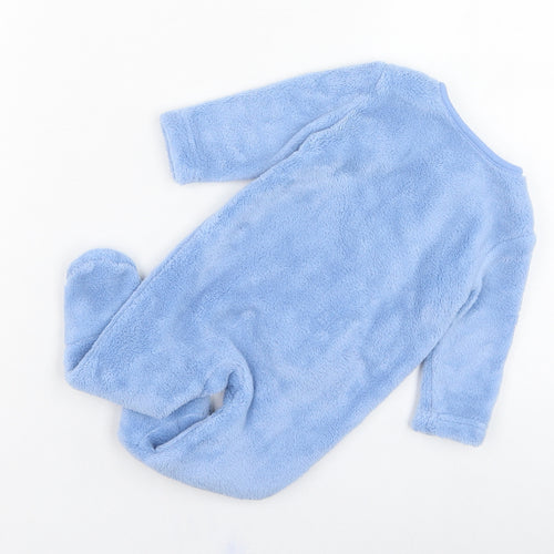 Dunnes Stores Boys Blue Solid Polyester Cami One Piece Size 0-3 Months  Zip - Bear
