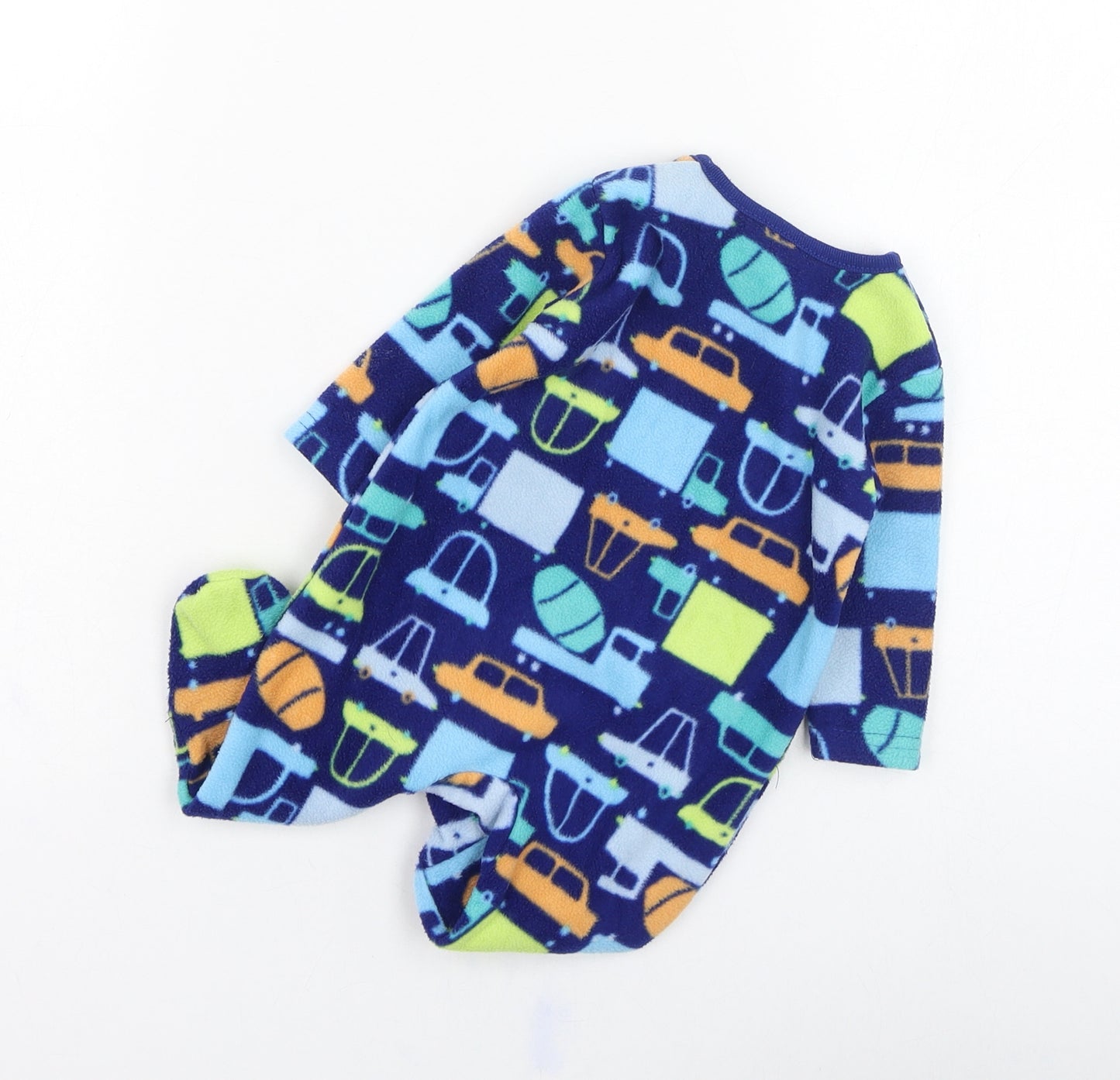 Dunnes Stores Boys Blue Solid Polyester Cami One Piece Size 0-3 Months  Zip - Vehicle