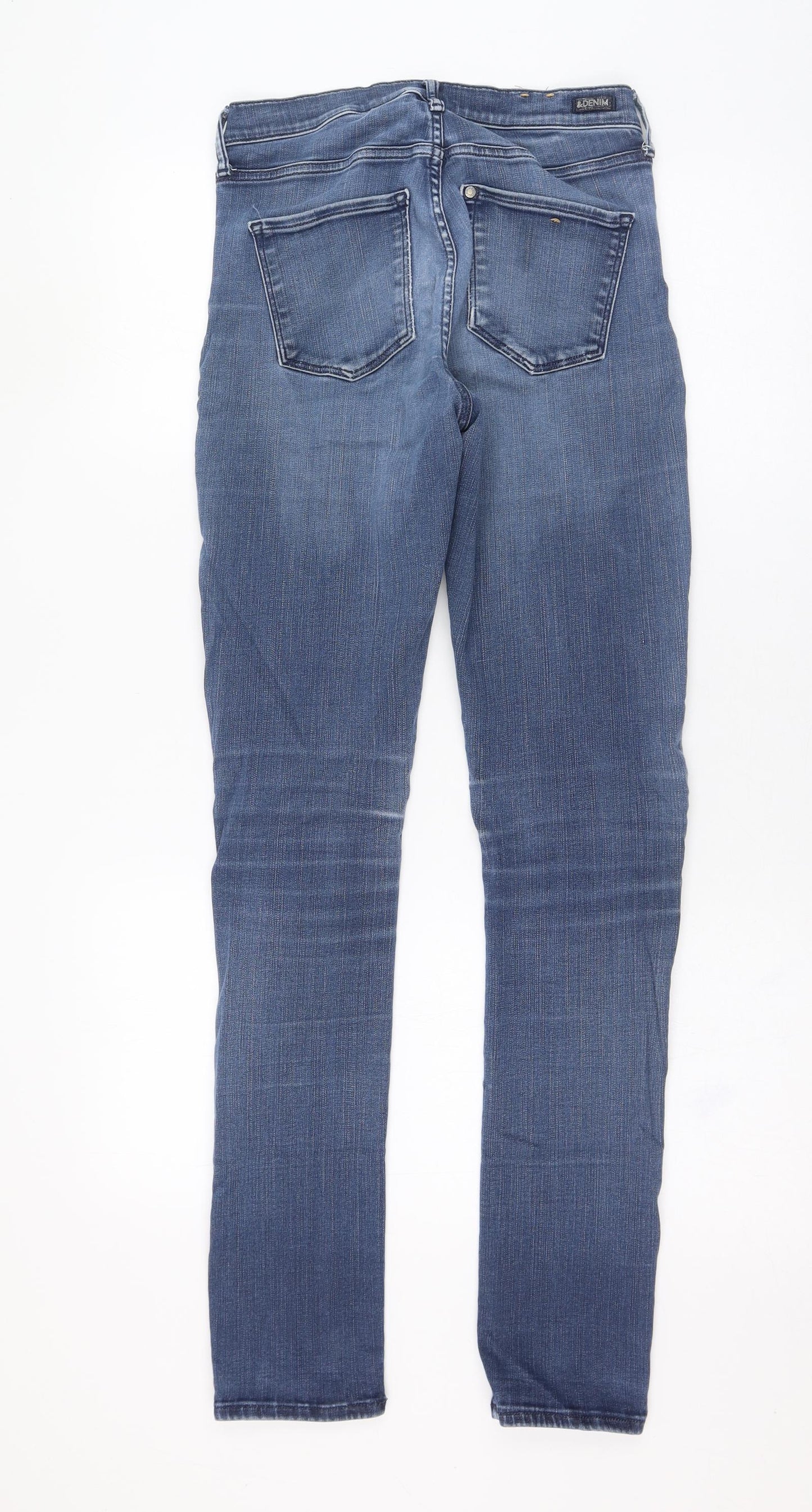 H&M Womens Blue  Cotton Skinny Jeans Size 29 L31 in Regular Zip