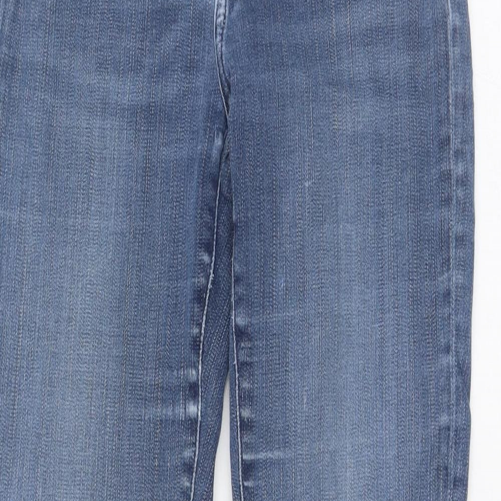 H&M Womens Blue  Cotton Skinny Jeans Size 29 L31 in Regular Zip