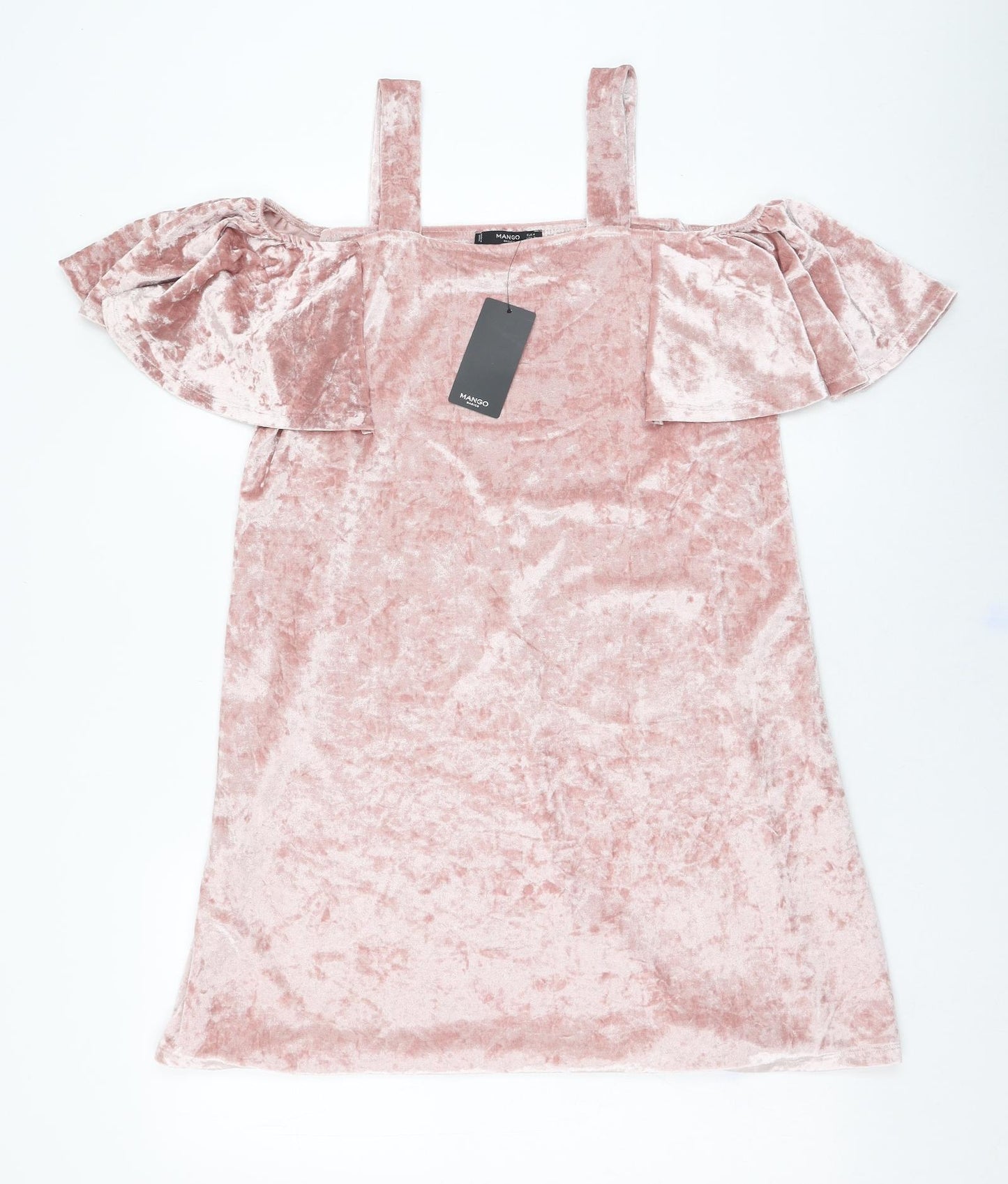 Mango Womens Pink  Polyester Shift  Size 10  Square Neck Pullover