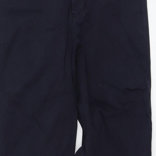 Zara Mens Blue  Cotton Chino Trousers Size 30 L30 in Regular Zip
