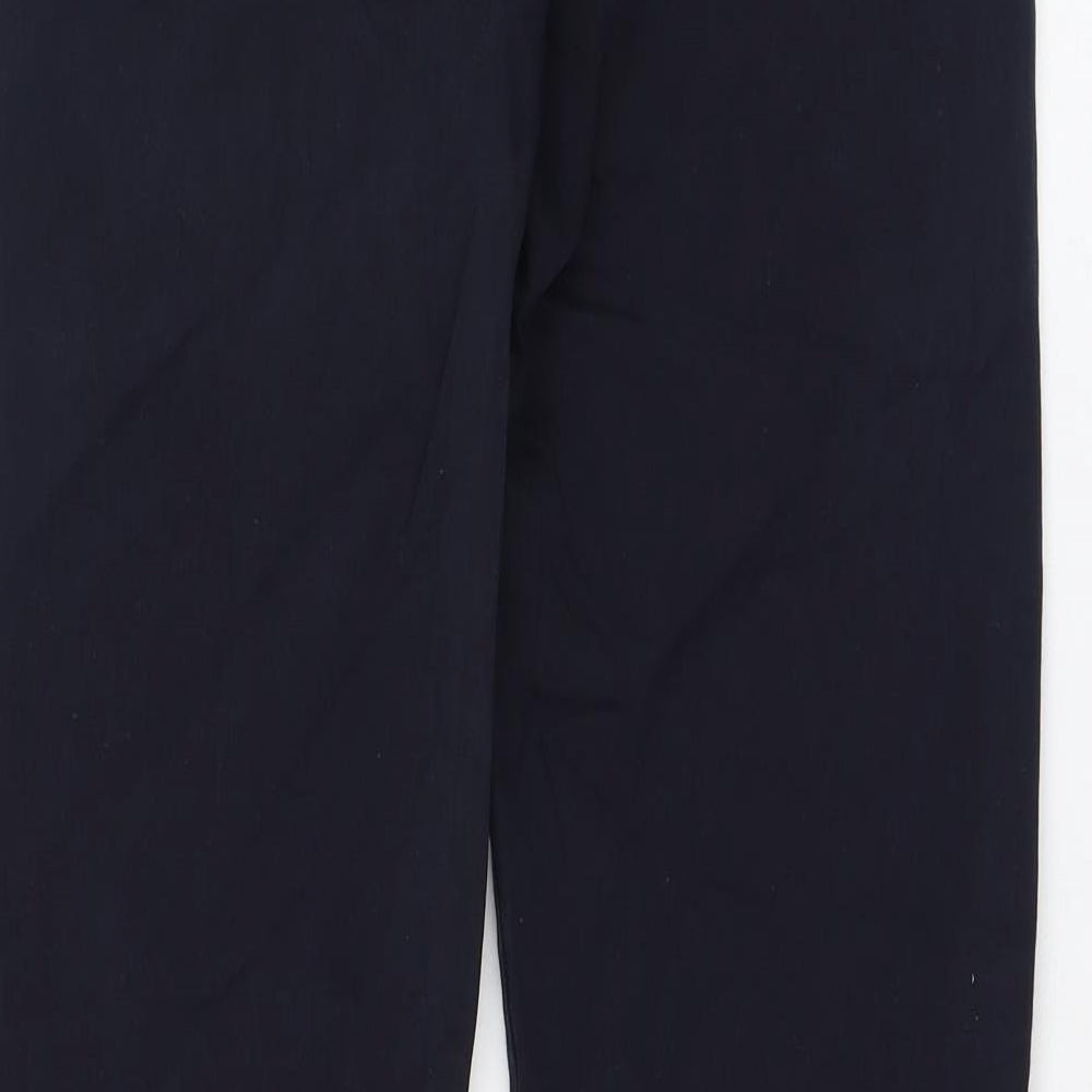 Zara Mens Blue  Cotton Chino Trousers Size 30 L30 in Regular Zip