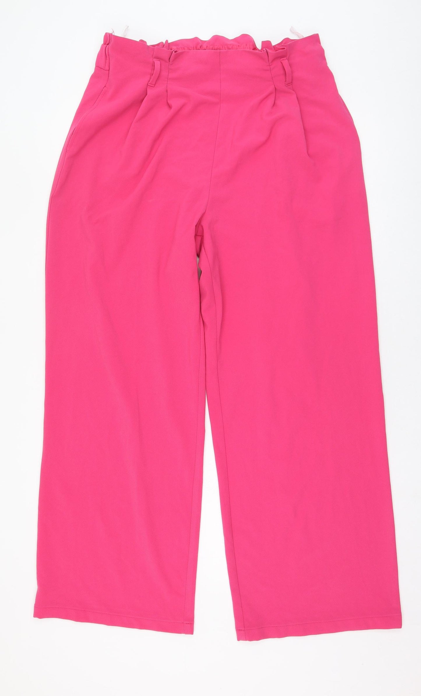 Primark Womens Pink  Polyester Trousers  Size 16 L28 in Regular Tie
