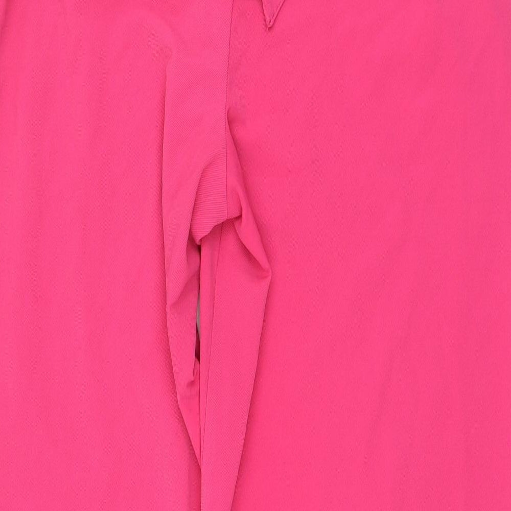 Primark Womens Pink  Polyester Trousers  Size 16 L28 in Regular Tie