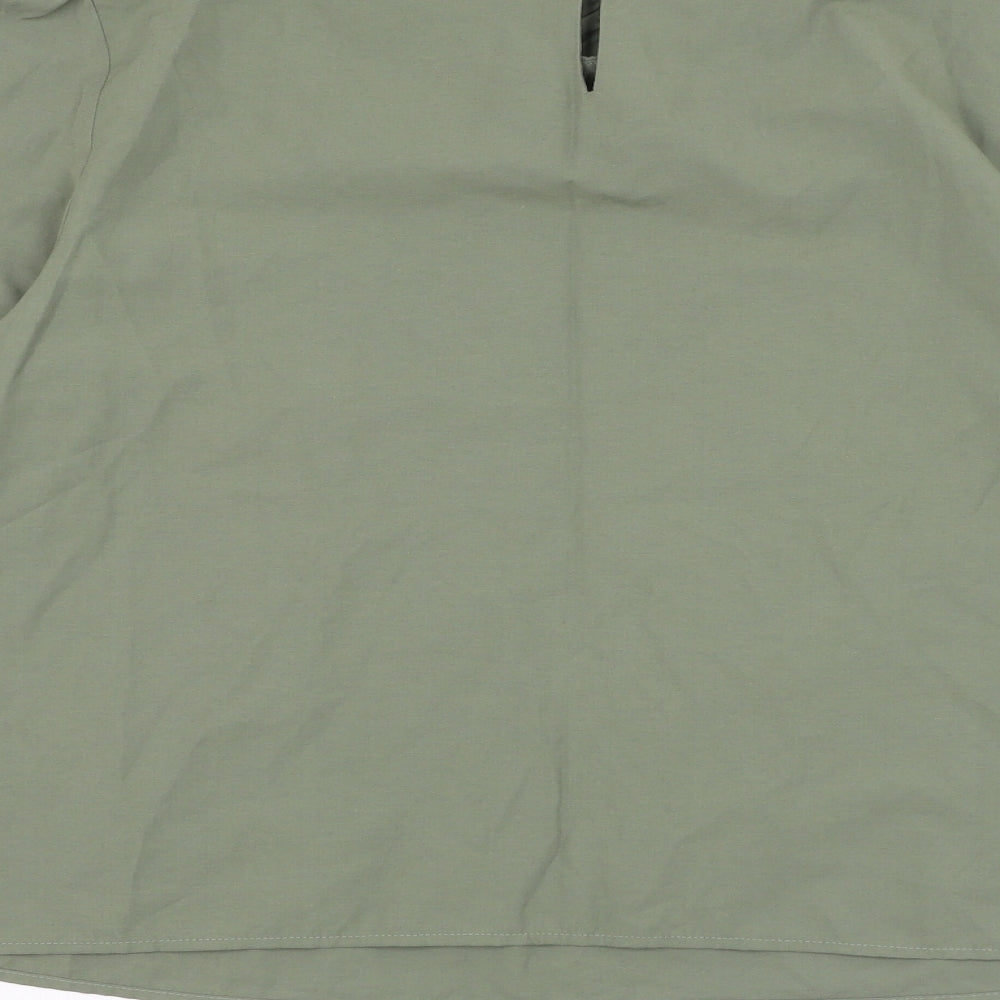 Primark Womens Green  Cotton Tunic Blouse Size 16 Collared