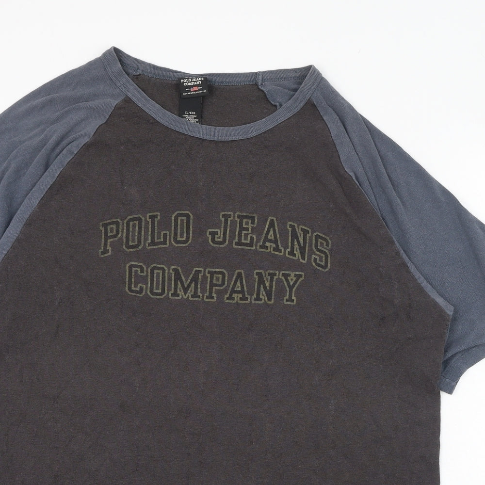 Polo Ralph Lauren Mens Grey  Cotton  T-Shirt Size XL Round Neck