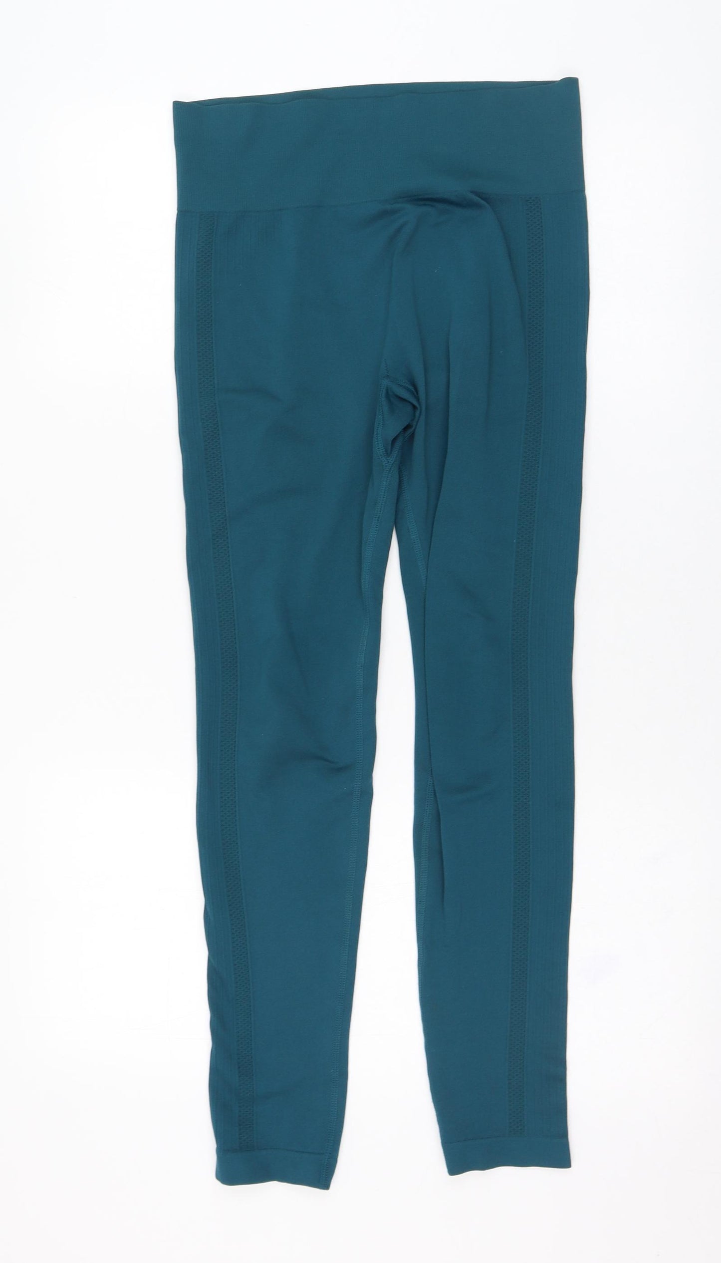 Primark Womens Green  Polyester Compression Leggings Size 12 L26 in Regular Pullover