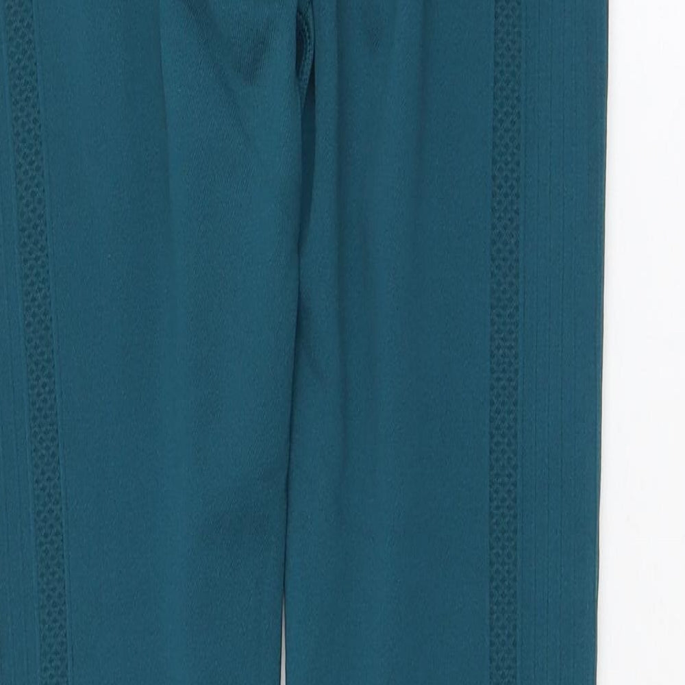 Primark Womens Green  Polyester Compression Leggings Size 12 L26 in Regular Pullover