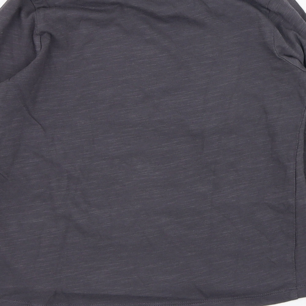 TU Girls Grey  Cotton Basic T-Shirt Size 5-6 Years Round Neck Pullover - Dog