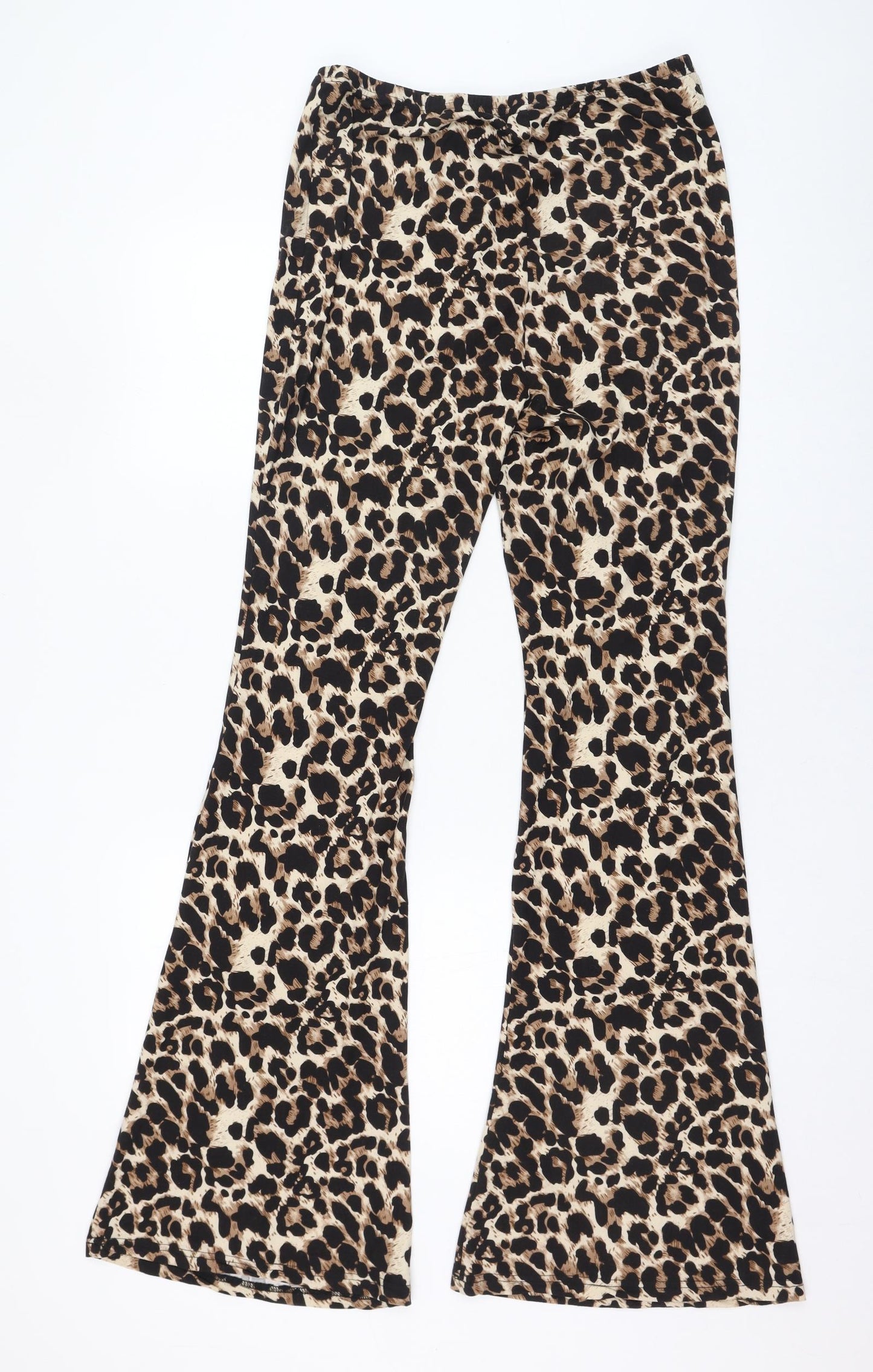 SheIn Womens Brown Animal Print Polyester Capri Leggings Size 12 L32 in   - Flares