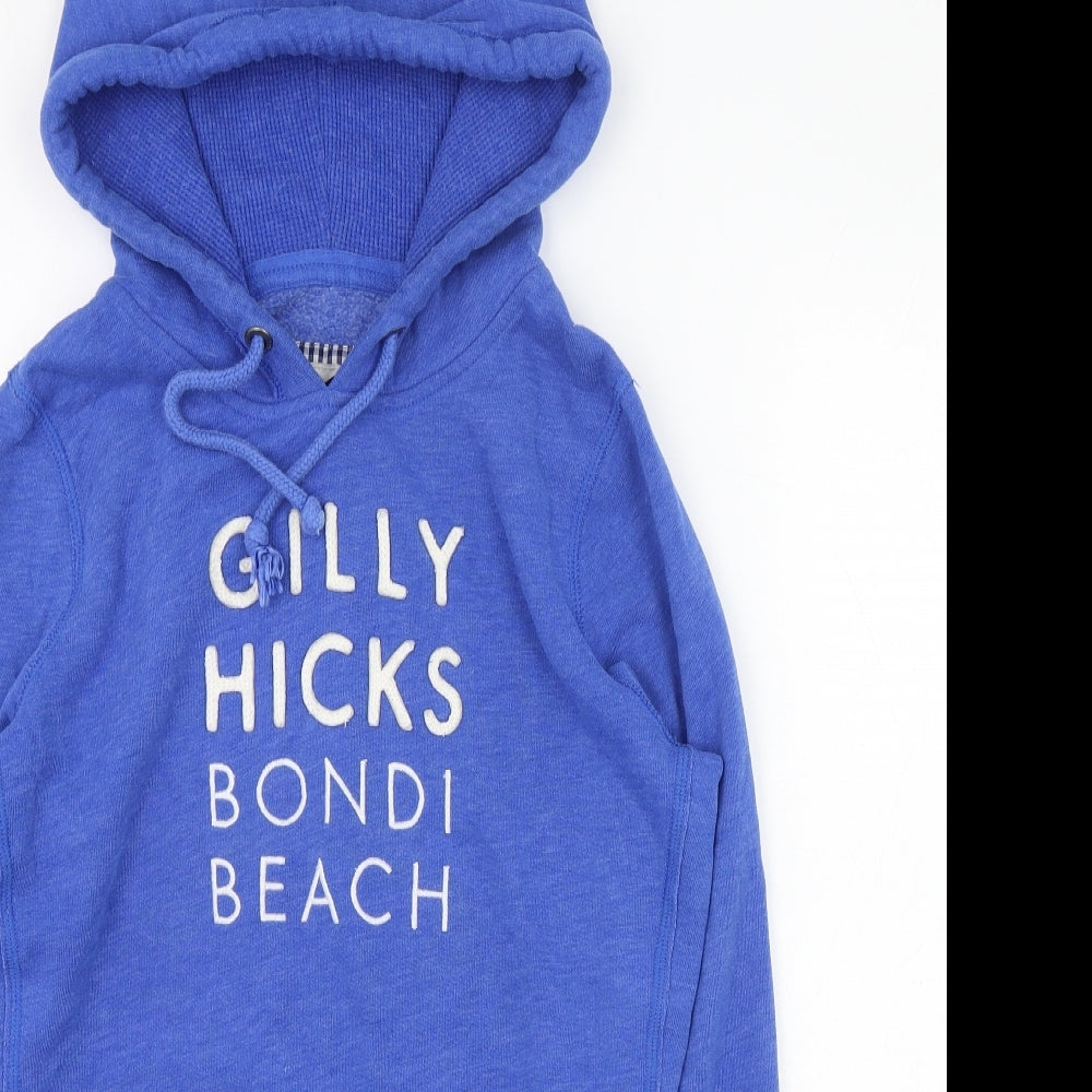 Gilly Hicks Womens Blue  Cotton Pullover Hoodie Size M  Pullover