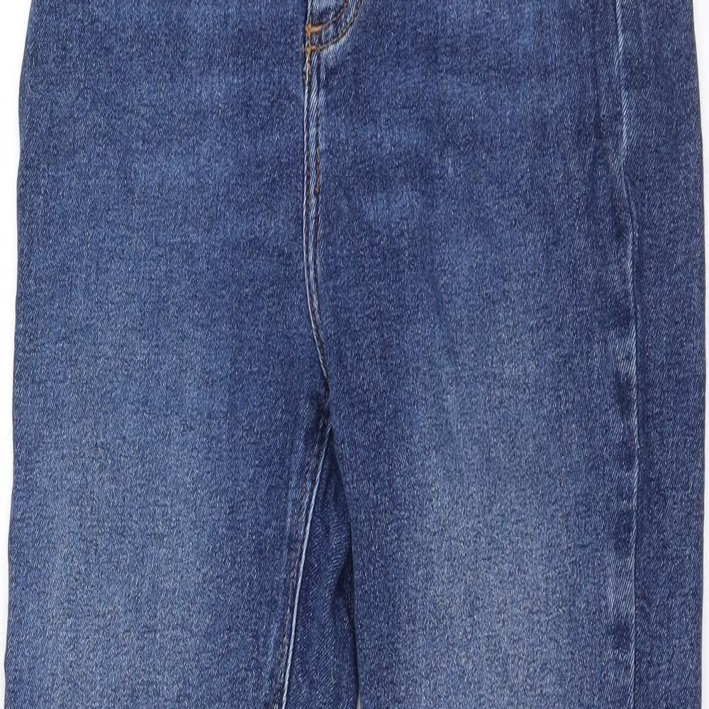 River Island Womens Blue  Cotton Skinny Jeans Size 12 L30 in Regular Zip