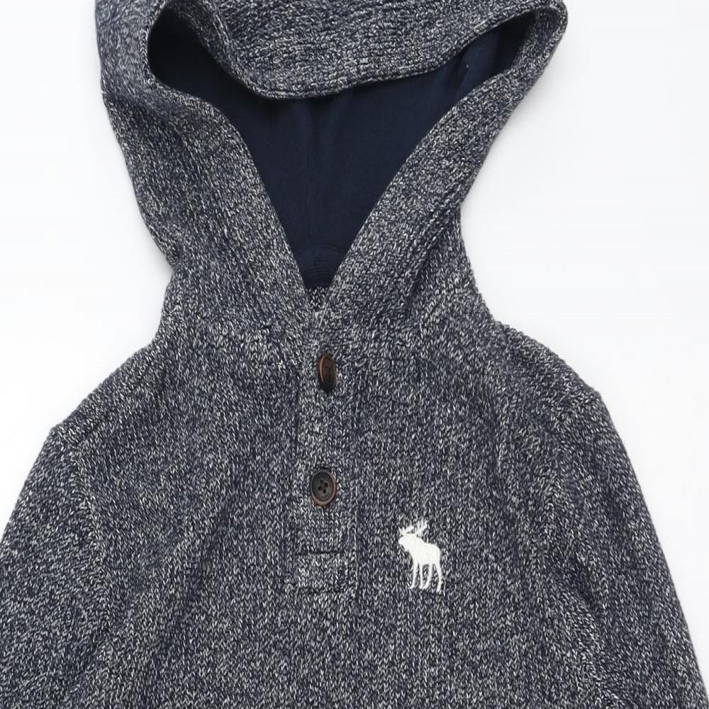abercrombie kids Boys Blue  Cotton Pullover Hoodie Size 15-16 Years  Pullover