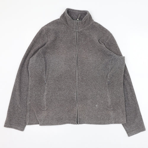 Marks and Spencer Womens Grey  Polyester Full Zip Sweatshirt Size 18  Zip - Fleece