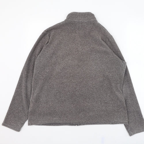 Marks and Spencer Womens Grey  Polyester Full Zip Sweatshirt Size 18  Zip - Fleece