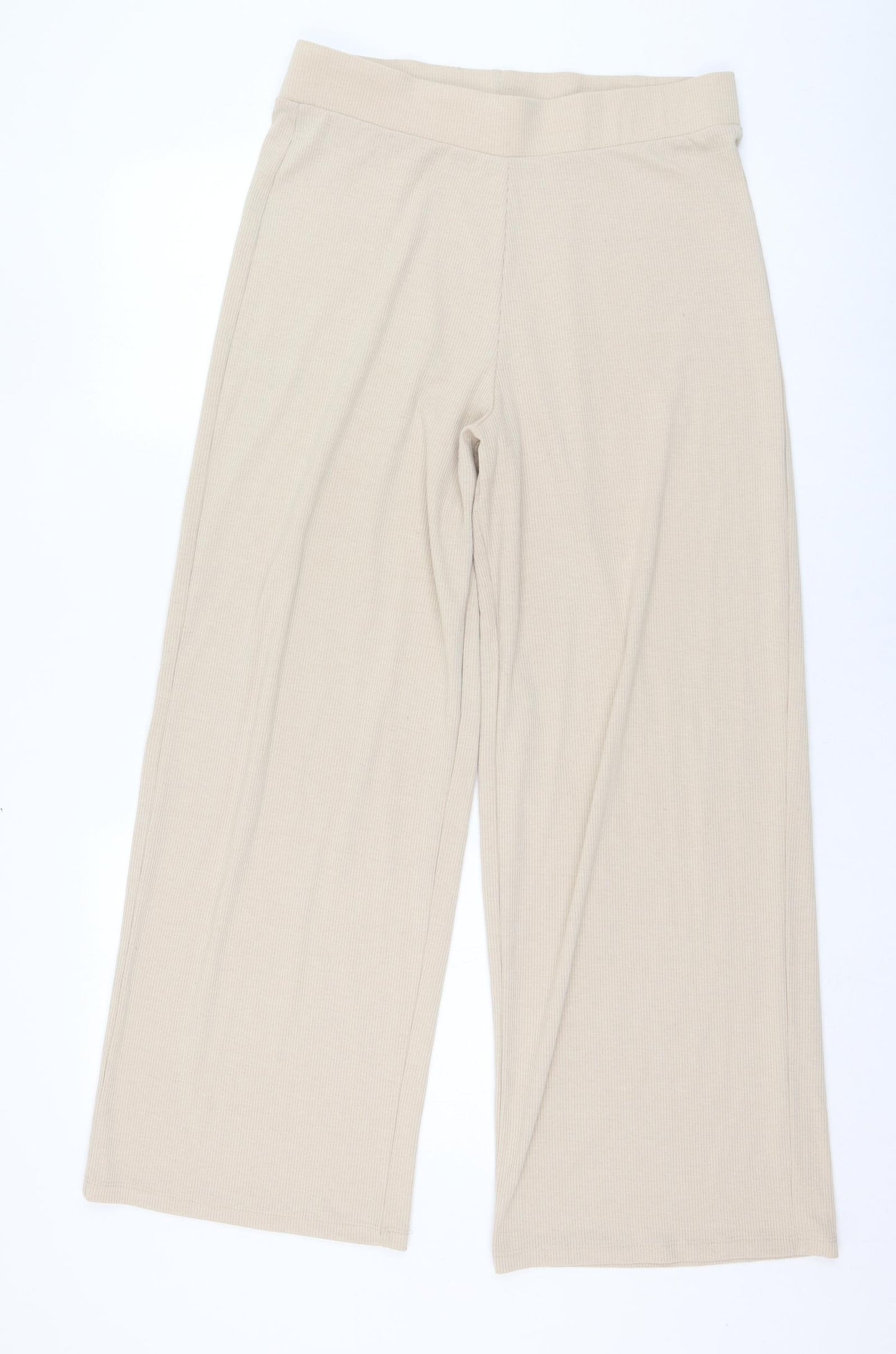 F&F Womens Beige  Polyester Trousers  Size 14 L28 in Regular