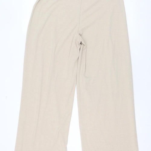 F&F Womens Beige  Polyester Trousers  Size 14 L28 in Regular