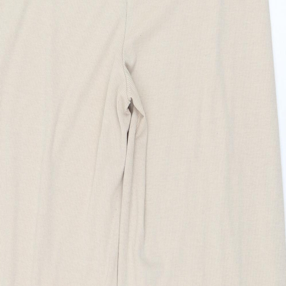 F&F Womens Beige  Polyester Trousers  Size 14 L28 in Regular