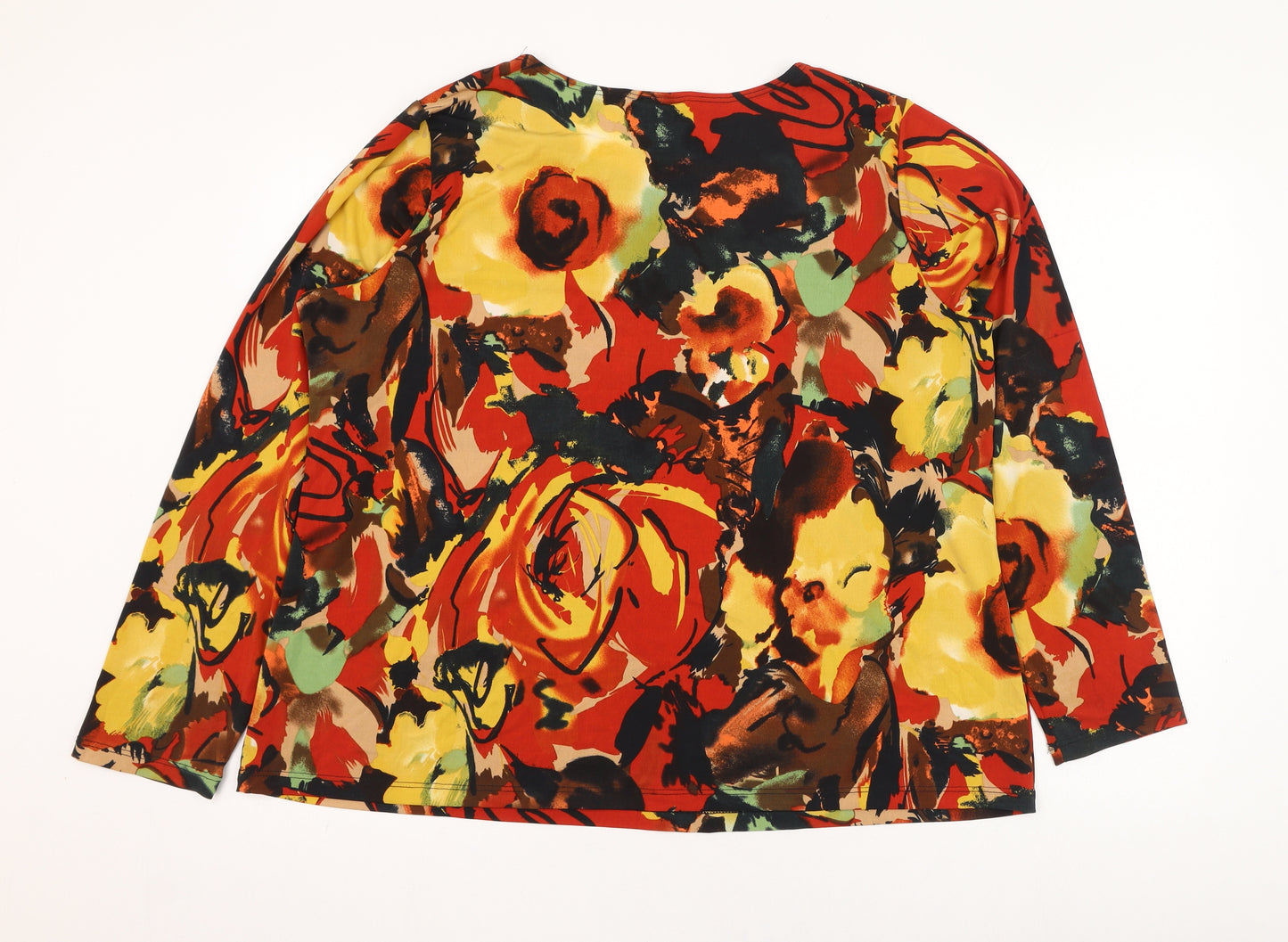 Attitudes Womens Multicoloured  Polyester Tunic Blouse Size XL Round Neck