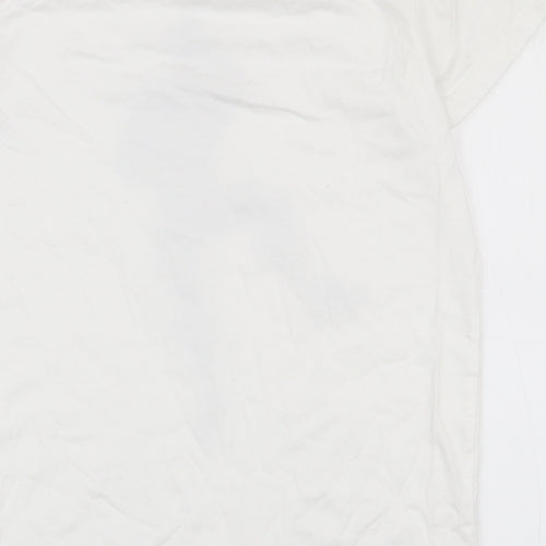 Matalan Boys White  100% Cotton Basic T-Shirt Size M Round Neck Pullover - Fortnite