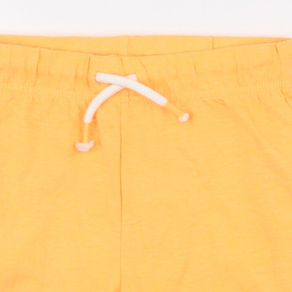 F&F Boys Orange  Polyester Sweat Shorts Size 4-5 Years  Regular Drawstring