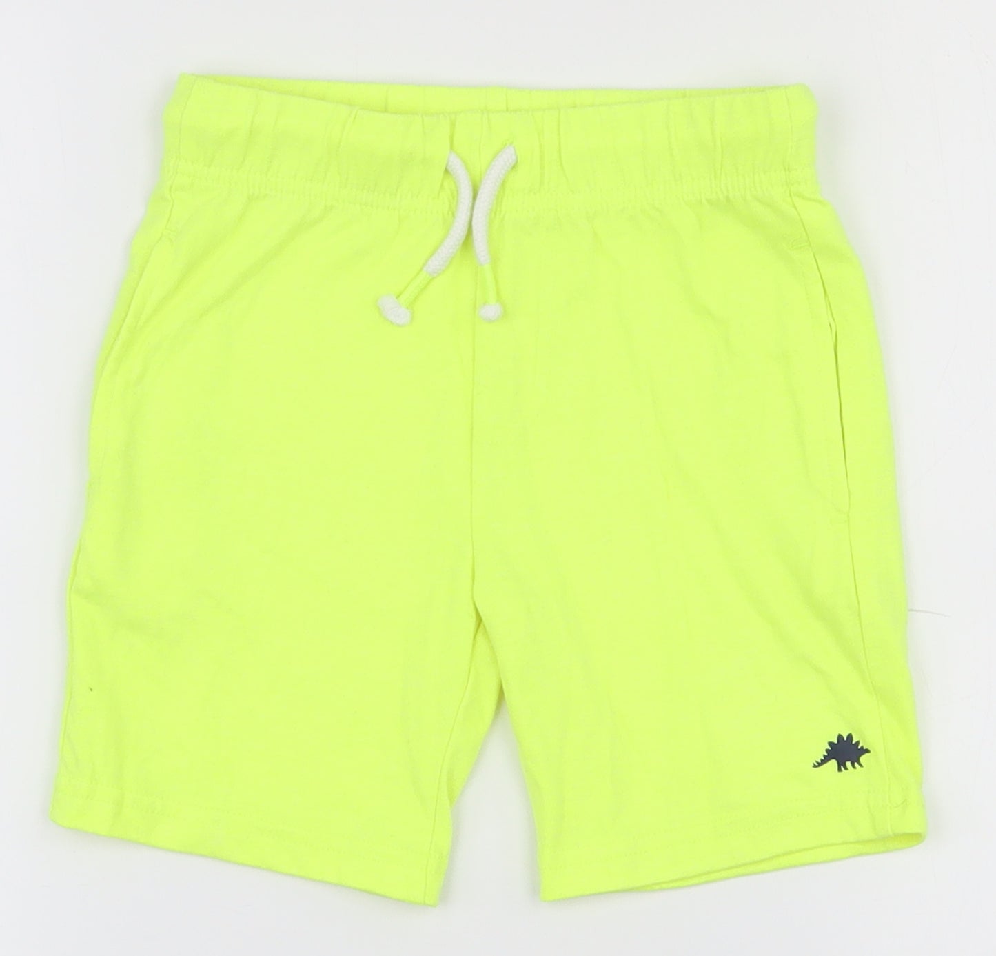 F&F Boys Yellow  Polyester Sweat Shorts Size 4-5 Years  Regular Drawstring
