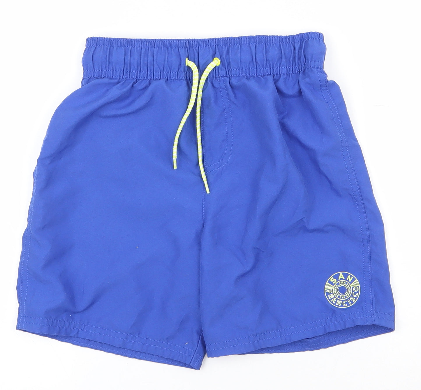 George Boys Blue  Polyester Sweat Shorts Size 8-9 Years  Regular Drawstring