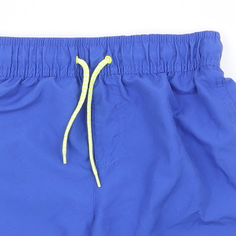 George Boys Blue  Polyester Sweat Shorts Size 8-9 Years  Regular Drawstring