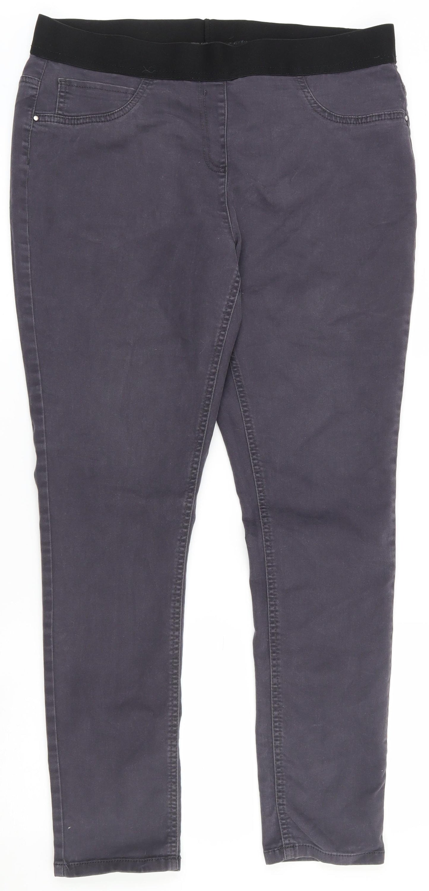 George Womens Black  Cotton Jegging Leggings Size 18 L29 in