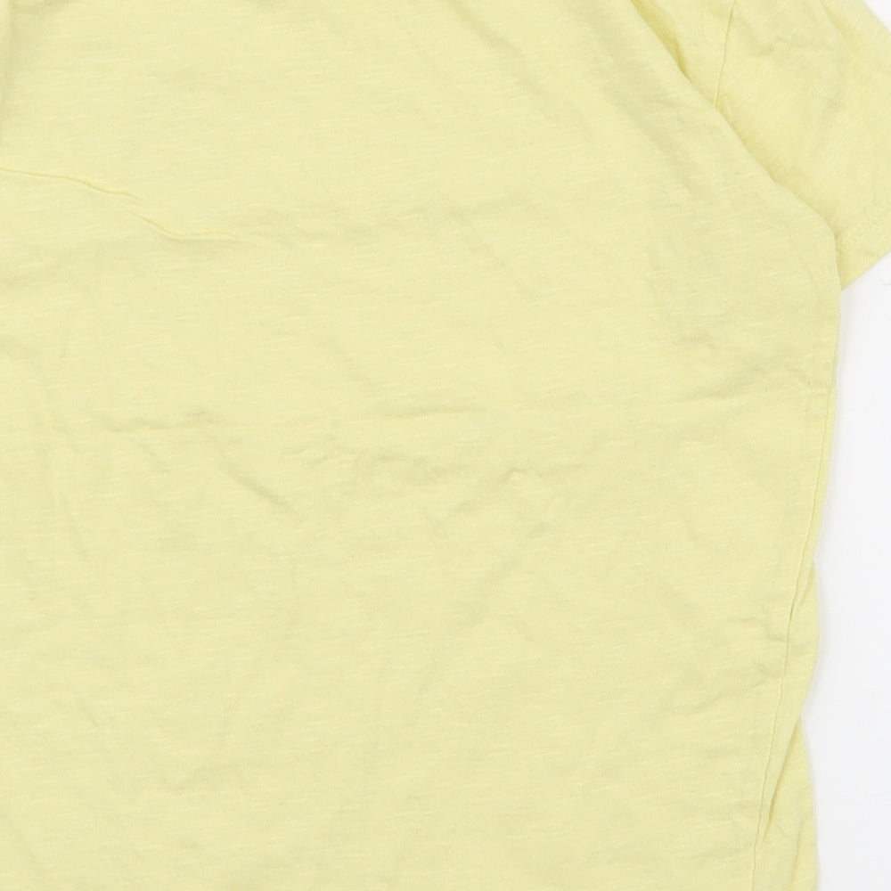 Dunnes Stores Boys Yellow  100% Cotton Basic T-Shirt Size 8-9 Years Crew Neck Pullover