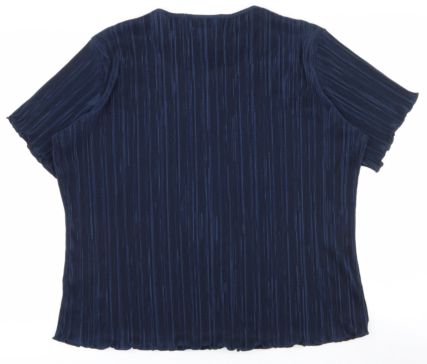 Bonmarché Womens Blue  Polyester Basic T-Shirt Size M Round Neck