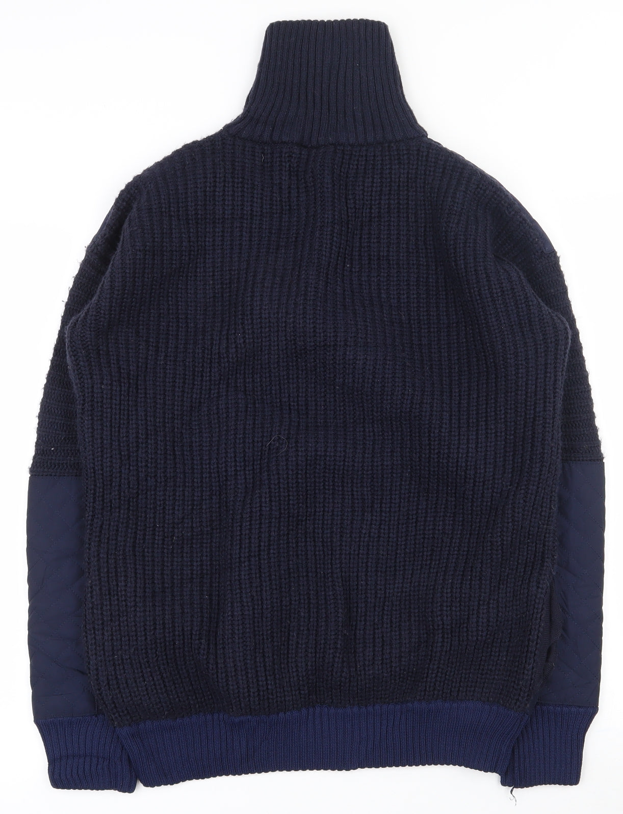 Topshop Womens Blue  Acrylic Pullover Sweatshirt Size 6  Zip