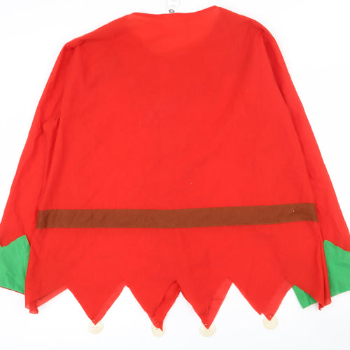 Smiffys Mens Red  Polyester  T-Shirt Size XL Round Neck  - Christmas fancy dress costume
