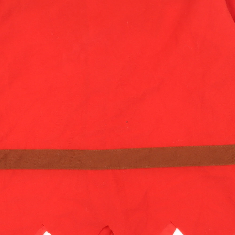 Smiffys Mens Red  Polyester  T-Shirt Size XL Round Neck  - Christmas fancy dress costume