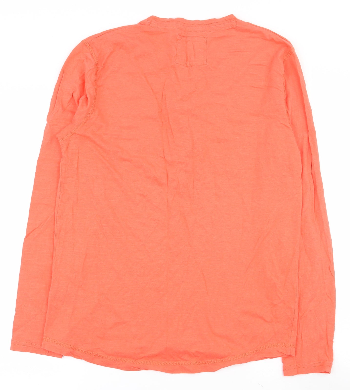 H&M Mens Orange  Cotton  T-Shirt Size M Round Neck