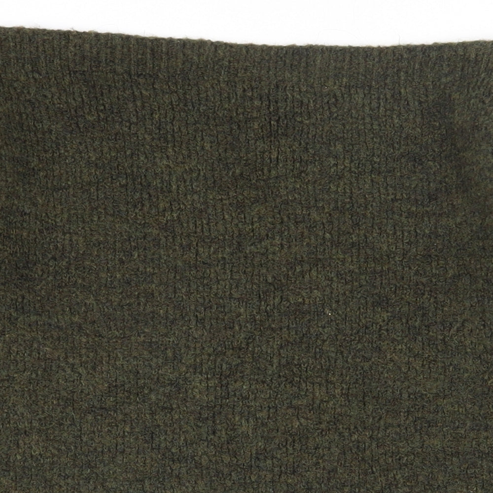 Primark Womens Green Boat Neck  Acrylic Pullover Jumper Size 18