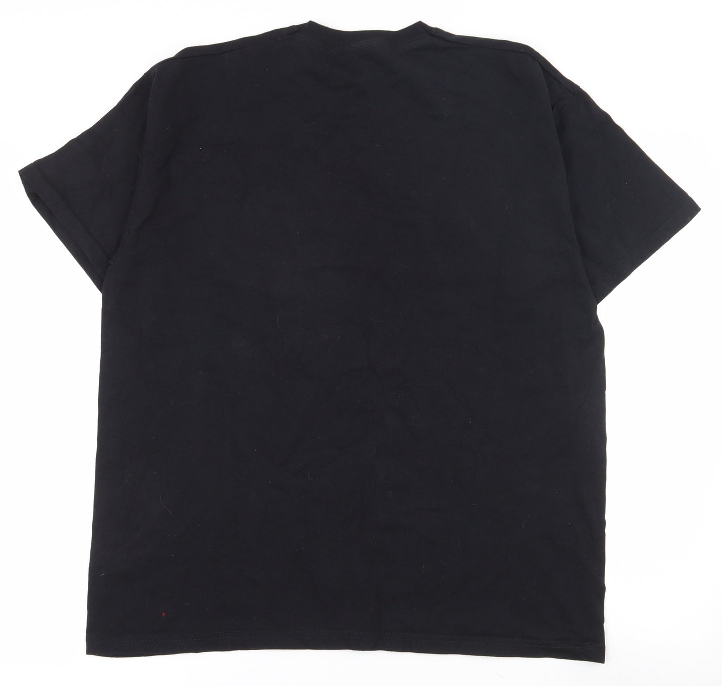Fruit of the Loom Mens Black  Cotton  T-Shirt Size L Crew Neck  - Guiness