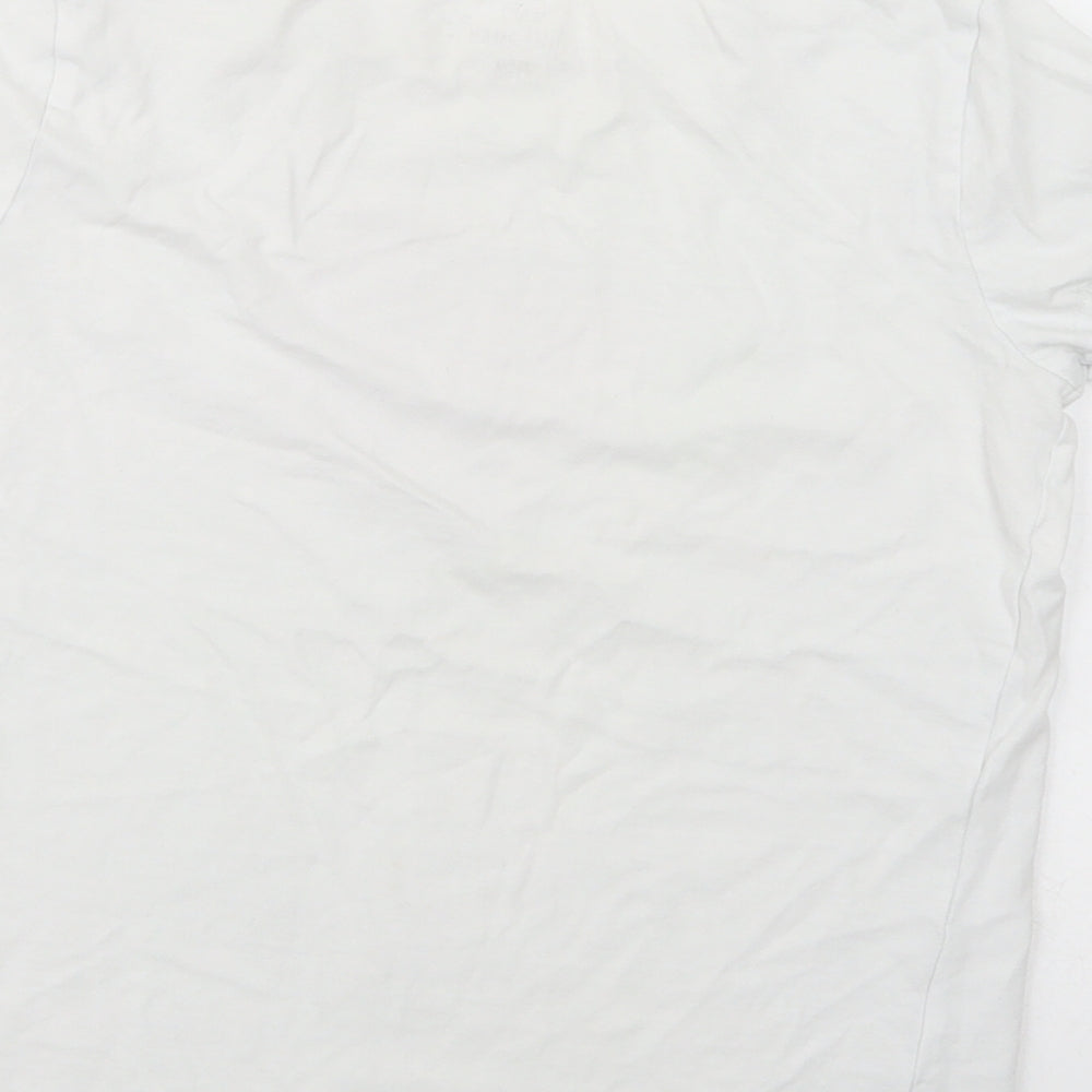 F&F Girls White  Cotton Pullover T-Shirt Size 10-11 Years Crew Neck Pullover - Watermelon