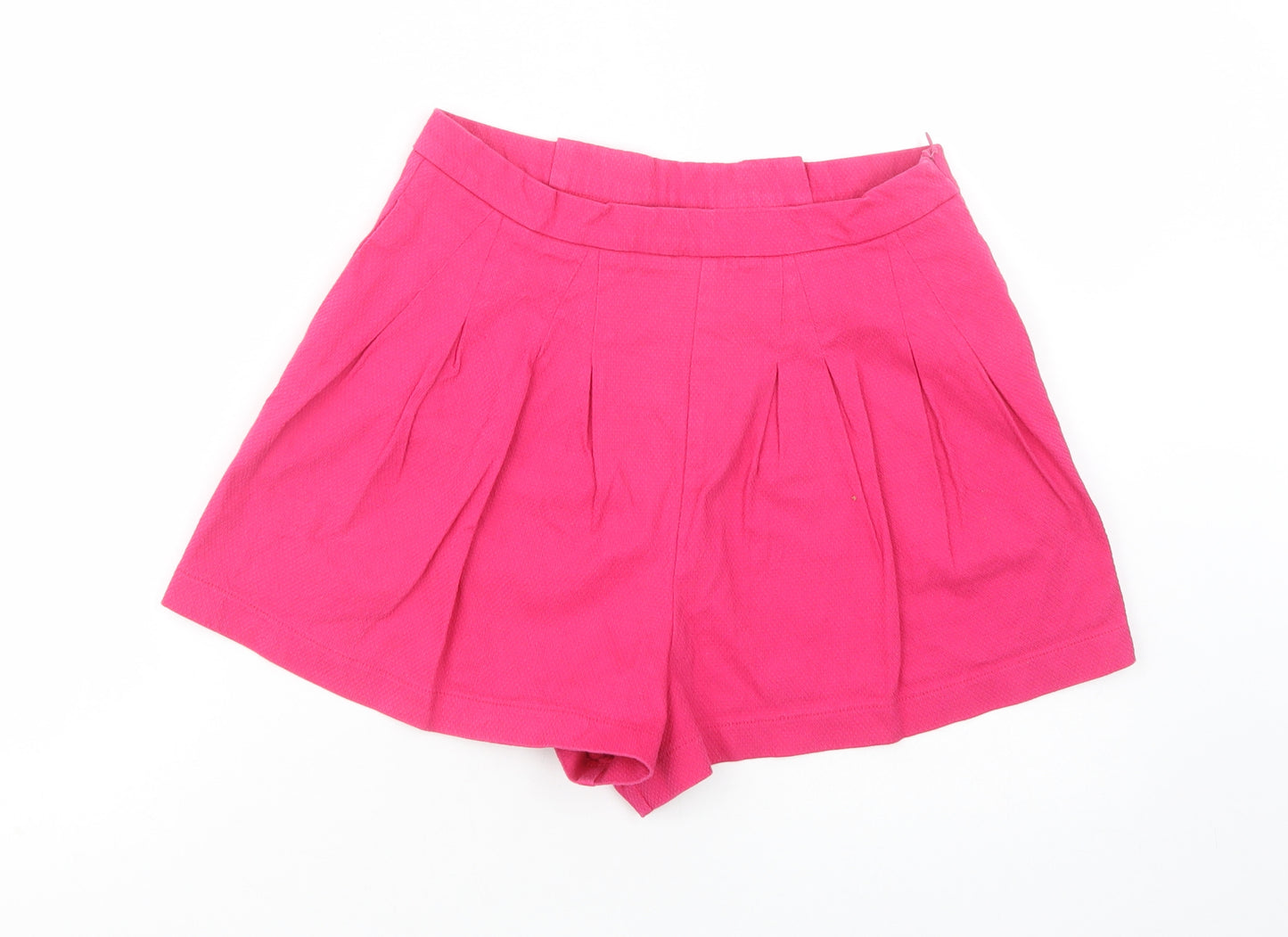 Zara Womens Pink  Cotton Sailor Shorts Size M L3 in Regular Zip