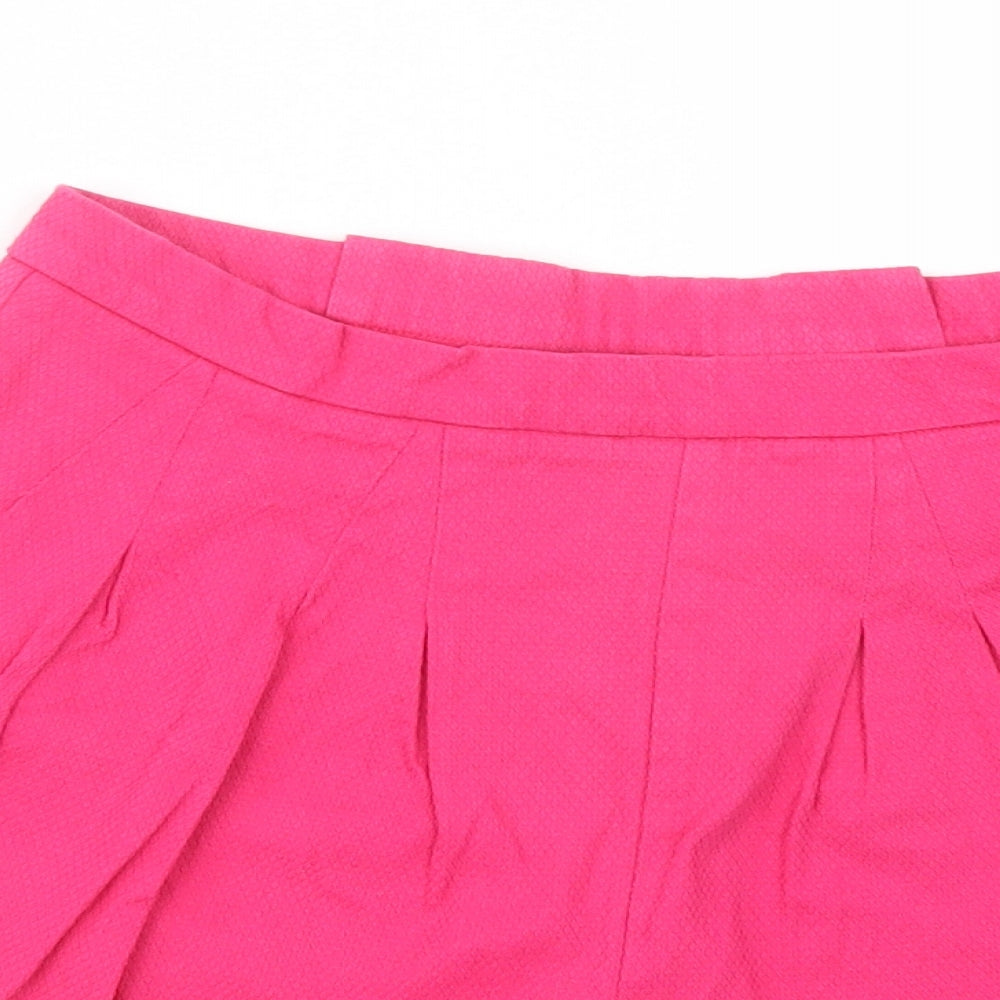 Zara Womens Pink  Cotton Sailor Shorts Size M L3 in Regular Zip